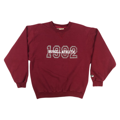 Vintage Russell Athletic "1902" Red Sweatshirt L