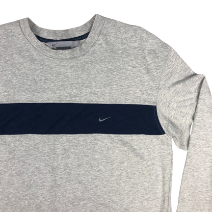 Vintage 00s Nike Long Sleeve Grey Tee M