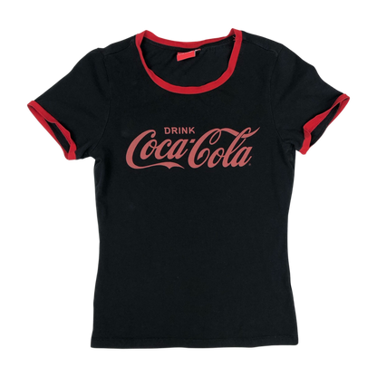 Coca Cola Black and Red Ringer Baby Tee 4