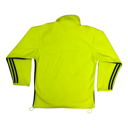 Vintage Y2K Adidas Yellow and Blue Zip-up Fleece L
