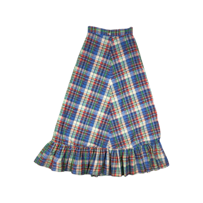 Vintage 70s Plaid A-line Skirt 8