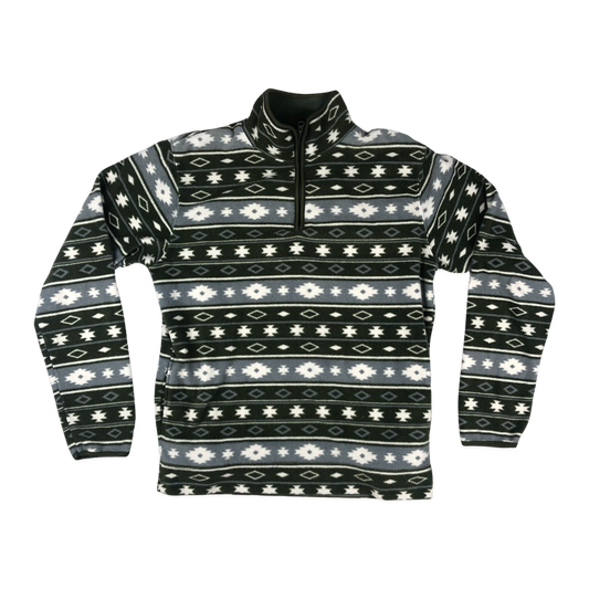 Vintage Aztec Pattern Print Fleece M