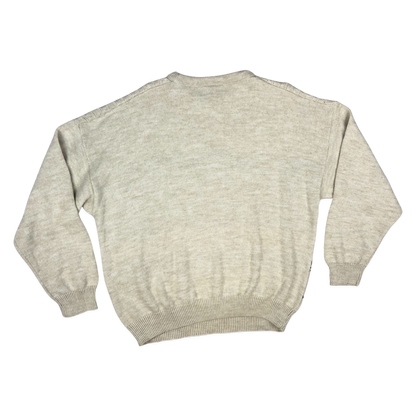 Vintage 80s Patterned Cable Knit Jumper XXL