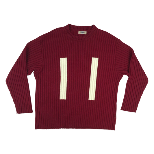 Vintage Y2K Red Ribbed Knit Jumper XL
