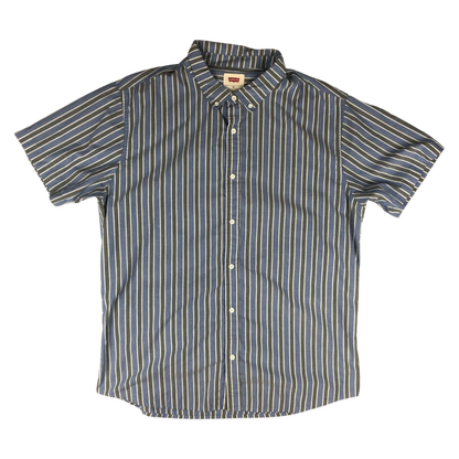 Vintage Levi's Blue Striped Shirt Shirt XL