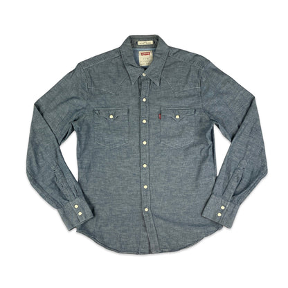 Levi's Grey Chambray Western Style Shirt XS S