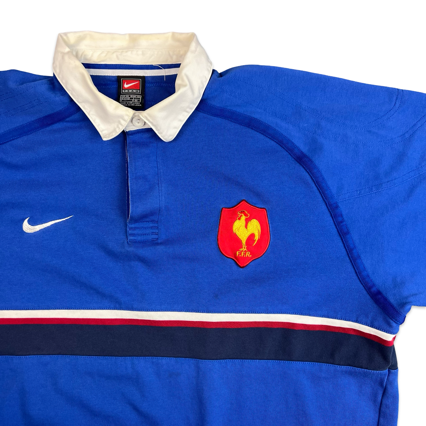 Nike France Football Long Sleeved Blue Polo Shirt XXL