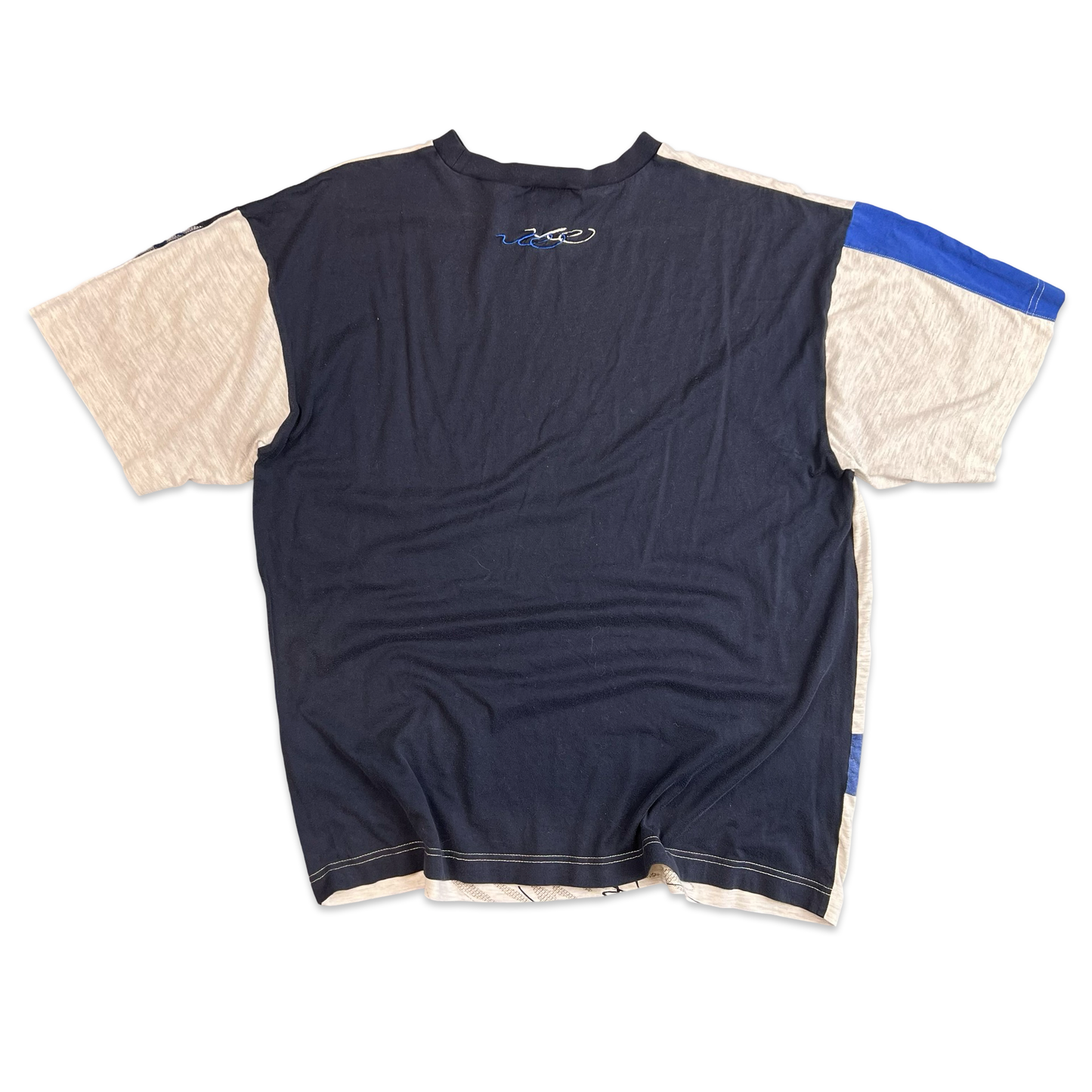 90's Lotto Boris Becker Grey & Navy Graphic Tee L