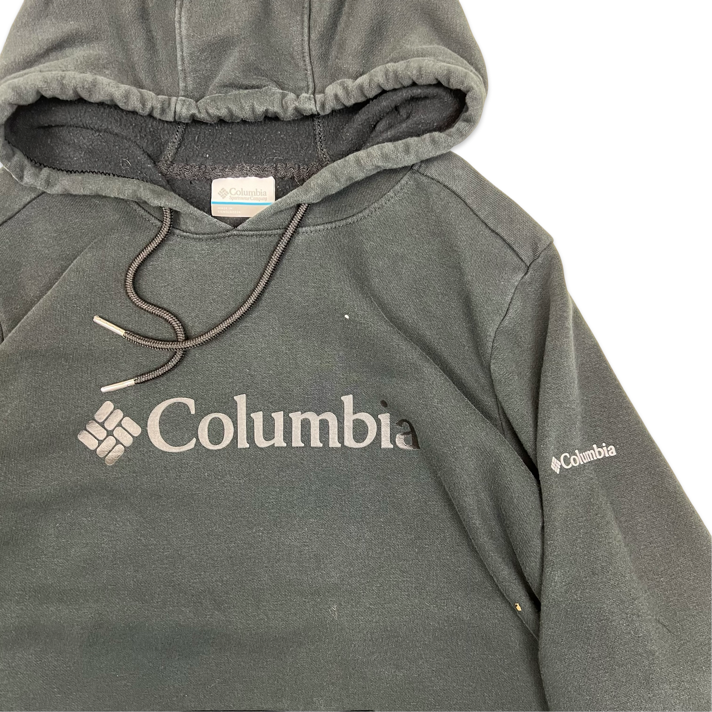Columbia Black Spell Out Hoodie M