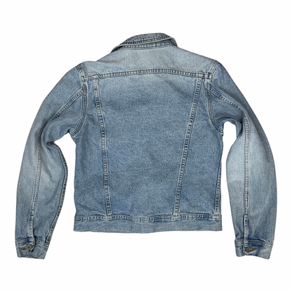 Vintage Fishbone Ladies Denim Jacket Blue UK 12