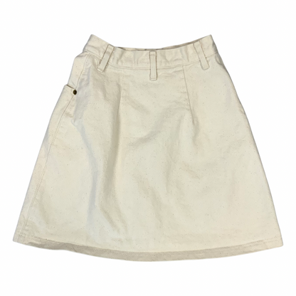 Vintage 90s Avanti Kratze White Cream Denim Skirt Button Down 4