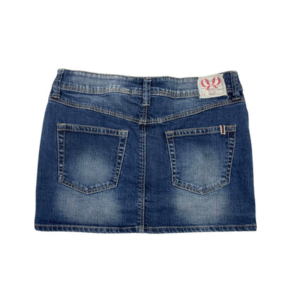 Vintage Denim Skirt Micro Low Rise 10