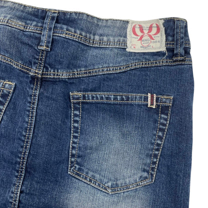 Vintage Denim Skirt Micro Low Rise 10