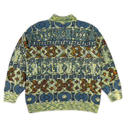 Vintage 90s Patterned Knit Jumper XL
