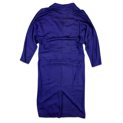 80s Vintage Purple Blazer Style Dress 12