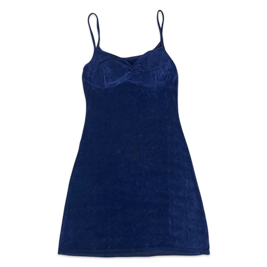 Vintage 90s Mini Dress Blue 8 10