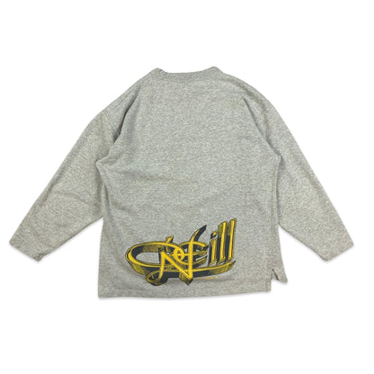 90s Y2K Vintage Grey O’Neill Sweatshirt Yellow Graphic L XL 2XL
