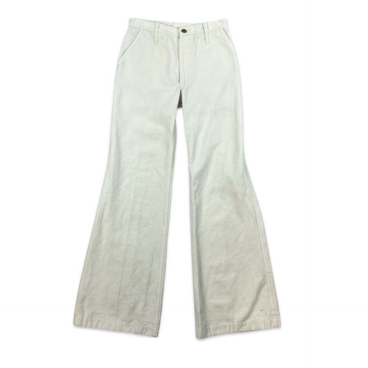 Vintage Y2K Vintage Ecru Cream Flared Jeans 8