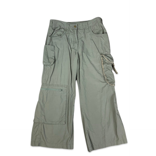 Y2K Green Cargo Trousers 10 12 14