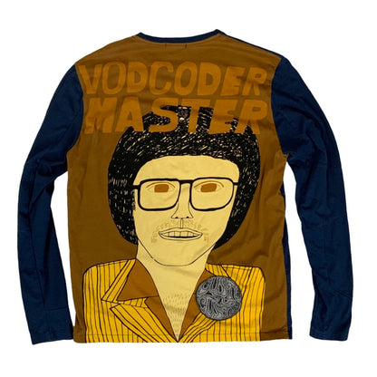 Vintage USA Vodcoder Master Long Sleeve T-Shirt Blue XL