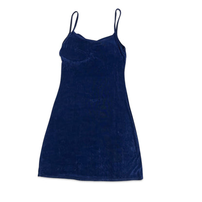 Vintage 90s Mini Dress Blue 8 10