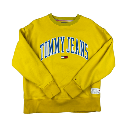 Vintage Tommy Jeans Yellow Spell-out Sweatshirt XL