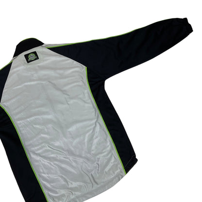 Vintage 90s Puma Silver Black Sports Track Jacket L XL