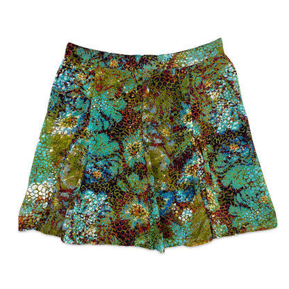 Vintage y2k Chiffon Patterned Mini Skirt 14