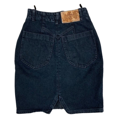 Vintage 90s Denim Skirt Black Size 6