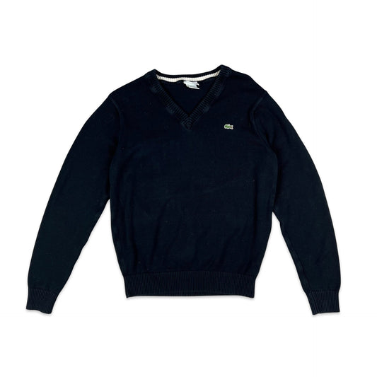 00s Vintage Lacoste Black Knit Jumper S M