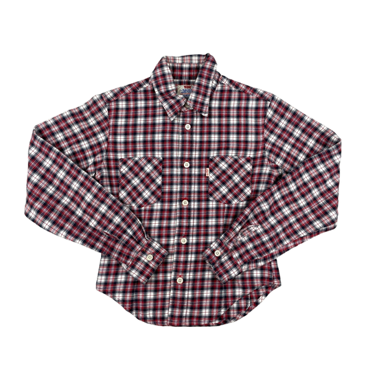 Vintage Levi's Red and White Plaid Flannel Shirt 8