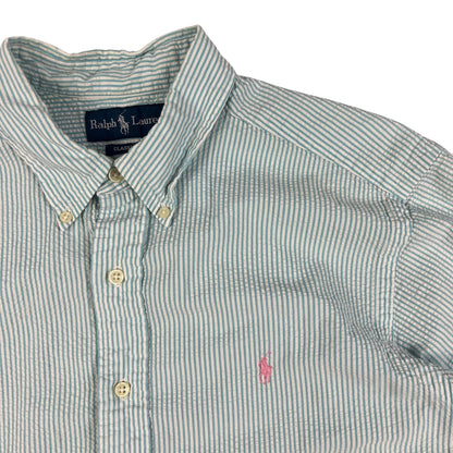 00s Vintage Ralph Lauren Stripe Shirt Blue White L XL
