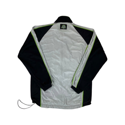 Vintage 90s Puma Silver Black Sports Track Jacket L XL