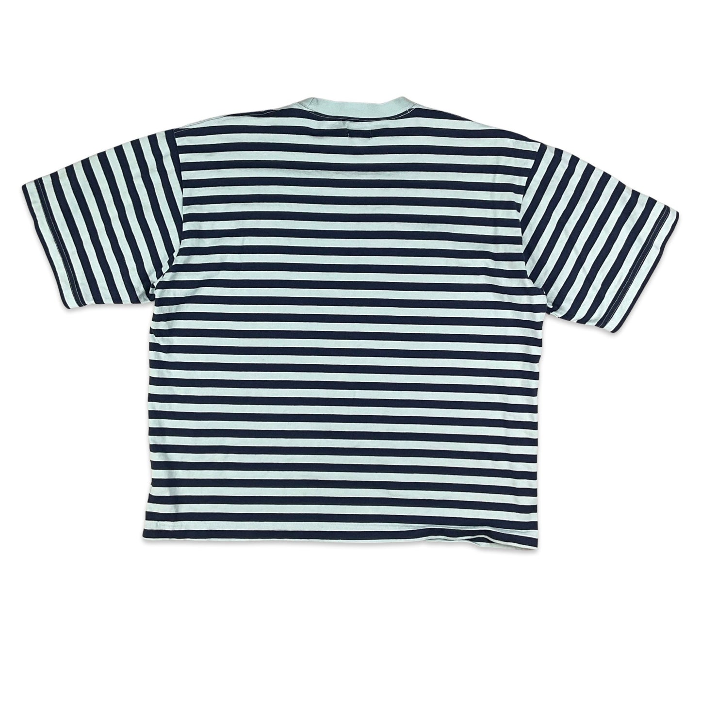 Champion Blue & Navy Striped Tee M L
