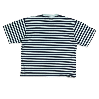 Champion Blue & Navy Striped Tee M L