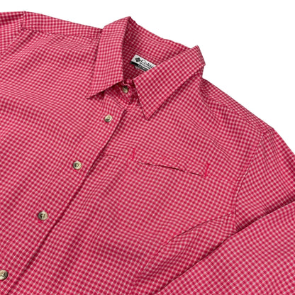 Vintage Columbia Pink Plaid Flannel Shirt 16