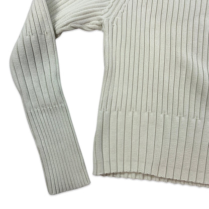 Vintage Gap Ribbed Knit Roll Neck Cream Jumper 12 14 16
