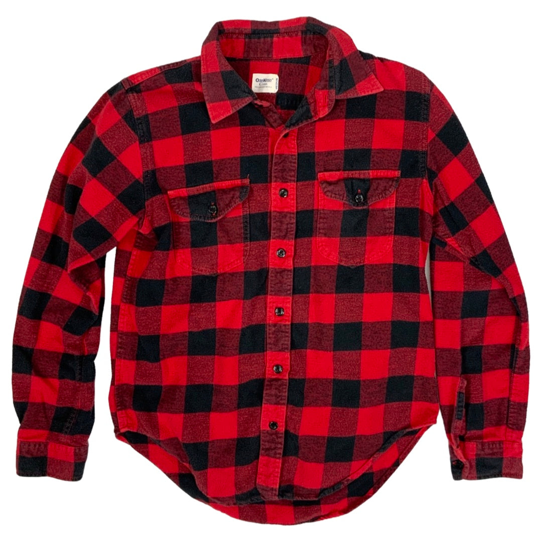Vintage USA Imported OshKosh Plaid Flannel Shirt M