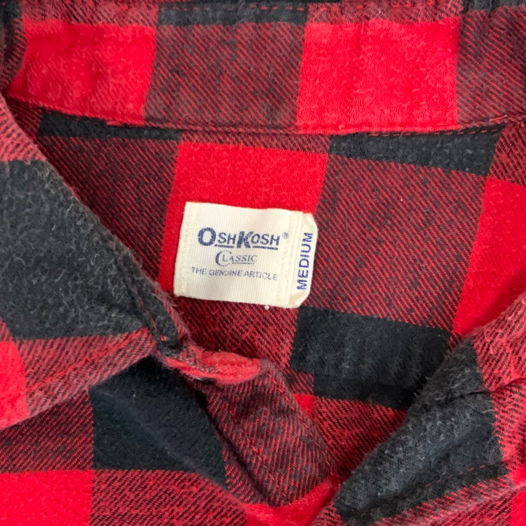 Vintage USA Imported OshKosh Plaid Flannel Shirt M