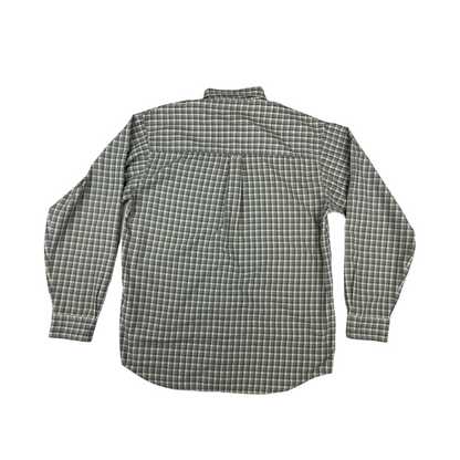 Vintage Columbia Blue and Brown Plaid Flannel Shirt XXL
