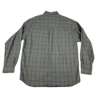 Vintage Columbia Grey and Green Plaid Flannel Shirt 3XL