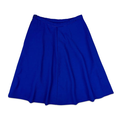 70s Vintage Blue Midi Skirt 10/12