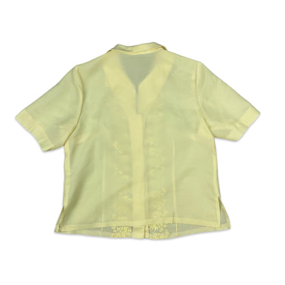Vintage Yellow Embroidered Blouse 12