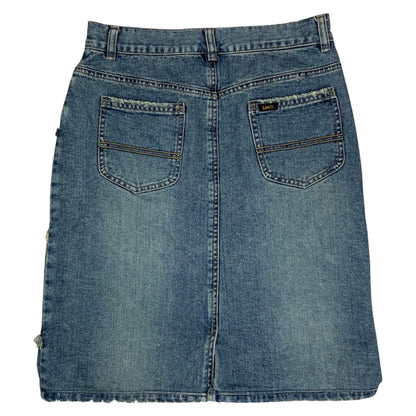Vintage 80s 90s Lee Denim Blue Mini Skirt 10