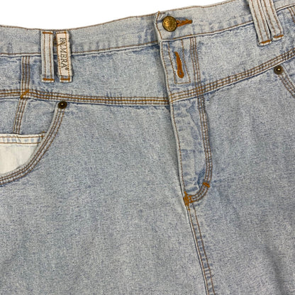 Vintage 90s Blue Denim Mini Skirt 14