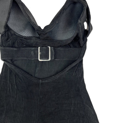 Vintage 90s A Line Dress Buckle Detail Black 6 8 10