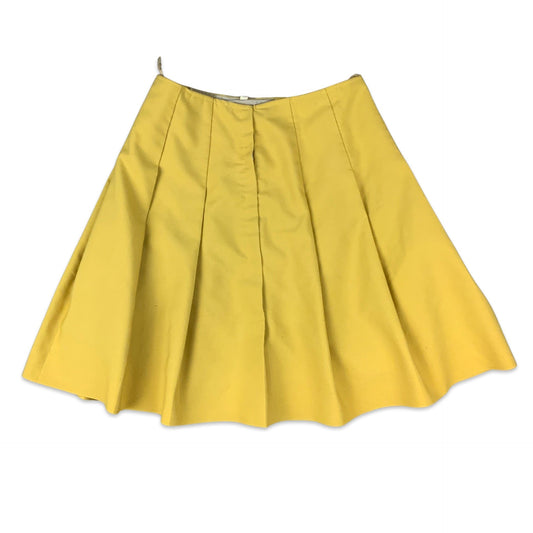Vintage 60s Yellow Pleated Skirt 4 6