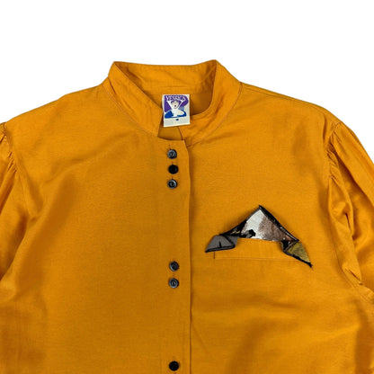 Vintage 80s Yessica Blouse Yellow Size 14 16