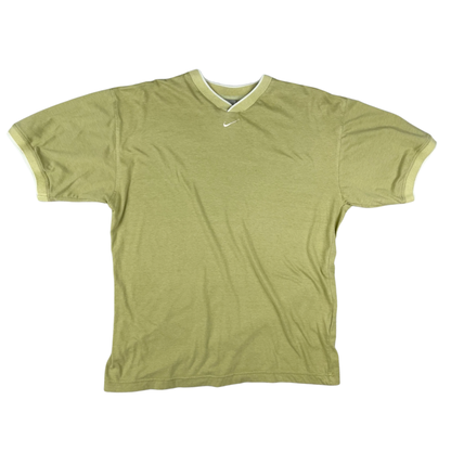 Vintage Y2K Green V-neck Tee XL