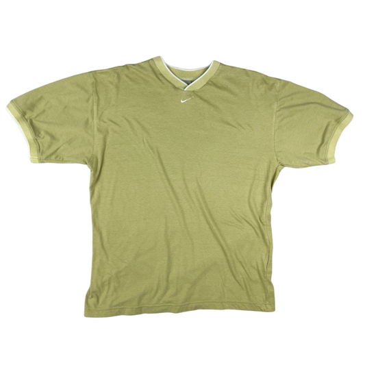 Vintage Y2K Green V-neck Tee XL